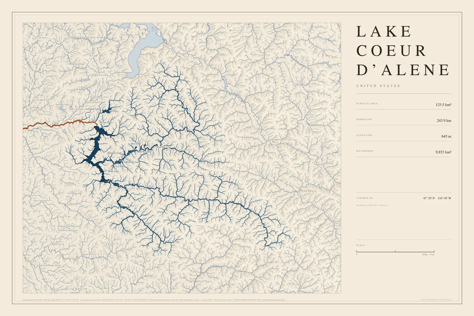 Coeur d'Alene Lake poster
