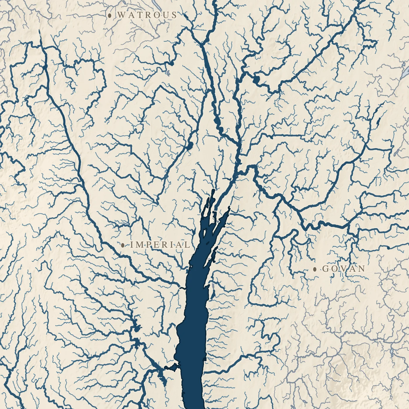 Last Mountain Lake, detail at print scale