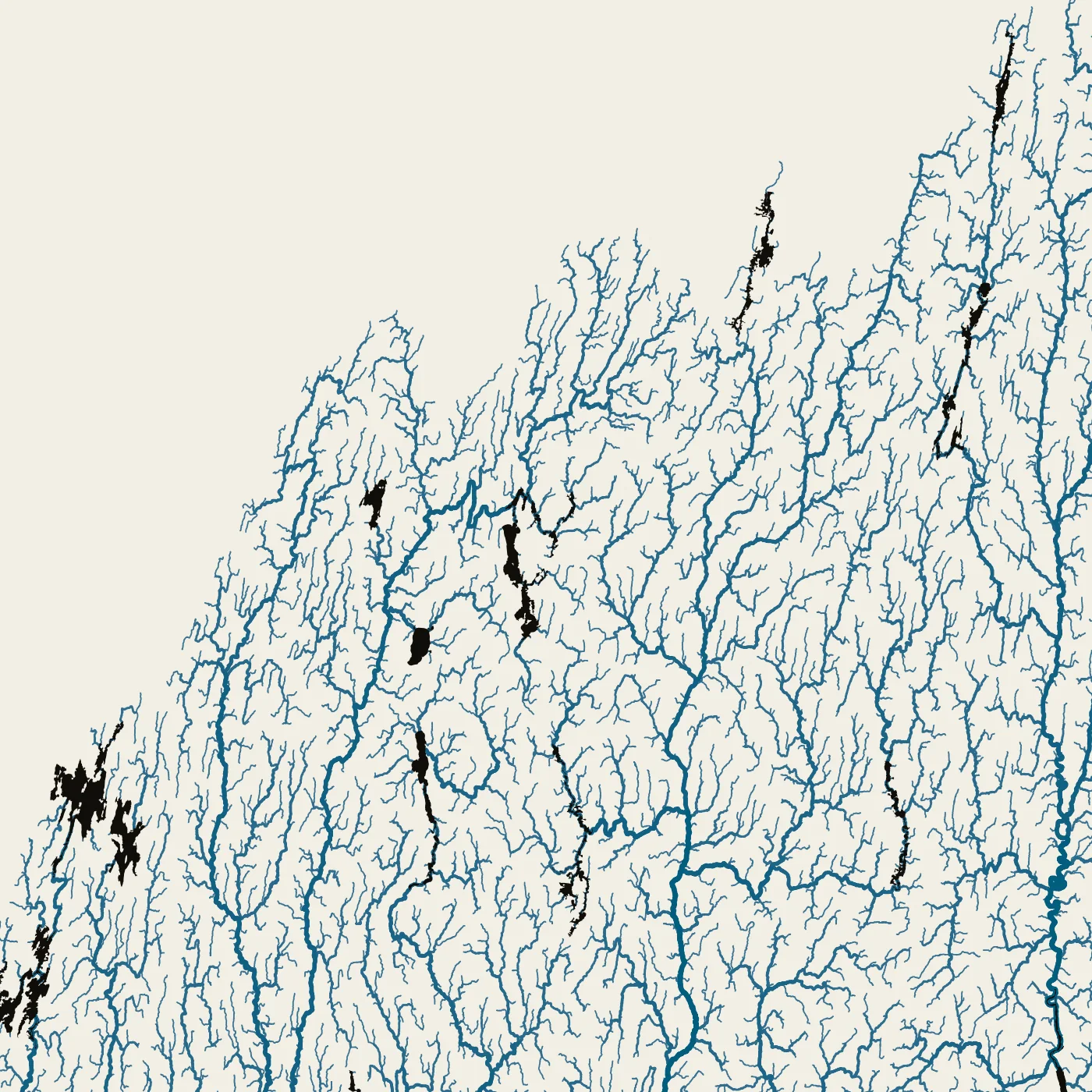 Le Saguenay, detail at print scale